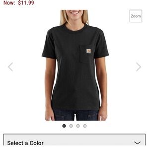 Carhartt Women's Black Pocket Tee